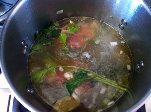 Chicken Veloute Simmering