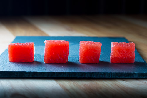 Compressed & Infused Watermelon Cubes