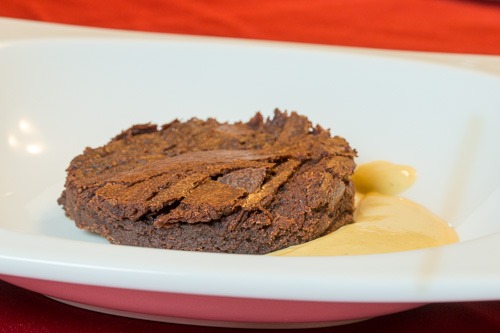 Chocolate Brownie & Sous Vide Creme Anglaise