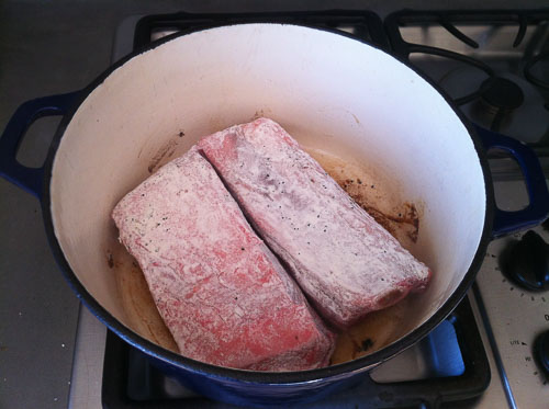 Searing Short Ribs